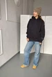 Худи теплый оверсайз на флисе Ballet Grace с капюшоном унисекс Графит 46-54 (М-L) - изображение 1