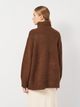 Свитер вязаный зимний теплый женский Piazza Italia 01349-71617 L/XL Brown Tobacco (2001349003040) - изображение 2