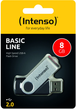 Pendrive Intenso Basic Line 8GB USB 2.0 Black-Silver (3503460) - obraz 3