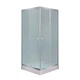 Душова кабіна Lidz Wawel SC80x80.SAT.LOW.FR квадратне скло Frost 4 мм + Lidz Душовий піддон - зображення 1
