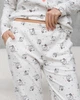 Жіноча піжама зі штанами Интерлок кошеня Nicoletta Family look мама донька 96779в XL білий - зображення 3