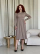 Платье в рубчик длинное осеннее женское Merlini Донато 700001384 2XL-3XL Мокко (700001384_3) - изображение 14