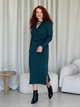 Сукня на запах у рубчик на флісі довга зимова тепла жіноча Merlini Аппо 700001444 4XL-5XL Зелена (700001444_4) - зображення 11
