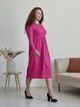 Платье в рубчик длинное осеннее женское Merlini Донато 700001388 L-XL Розовое (700001388_2) - изображение 15