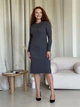 Платье в рубчик длинное осеннее женское Merlini Верди 700001370 4XL-5XL Серое (700001370_4) - изображение 11