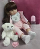 Кукла Yi Wu Jiayu Reborn Dolls Pink большая мягкотелая 47см c аксессуарами - изображение 3