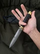 Ніж туристичний Гільза ручка ясенна сталь 50х14мф KN116 - зображення 4
