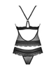 Комплект прозорий топ та стрінги Obsessive Ivannes set Чорний L/XL (SO7284) - зображення 6