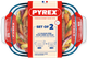 Набір форм для запікання Pyrex Classic 2 шт (38×25 см 3.7 л + 34×22 см 2.7 л) - зображення 2