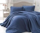 Жаккардовое покрывало с наволочками Saheser. Liv navy blue-240х260+50х70 (2 шт) - изображение 1