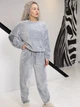 Пижама (свитшот + штаны) женская утепленная Leinle Shik Emeri 1635 3XL Серая (4821635900537) - изображение 1