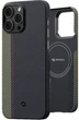 Карбоновий чохол Pitaka MagEZ Case 3 Fusion Weaving Overture для iPhone 14 Pro Чорний + Зелений (FO1401P) - зображення 1