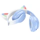 Наушники Hoco W42 Cat Ears беспроводные/проводные, емкость 400 мАч для 10 часов музыки/звонков, 180 часов в режиме ожидания, поддерживает BT, TF и ​​AUX Blue - изображение 2