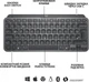 Клавиатура беспроводная Logitech MX Keys Mini Wireless Illuminated UA Graphite (920-010498) - изображение 12