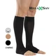 Медицинские компрессионные гольфы Relaxsan Medicale Cotton 2 класс 23–32 мм рт.ст. открытый носок черные размер 4 (2050) - изображение 2