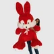 Большая мягкая игрушка BigMishki плюшевый зайка 200 см Красный - изображение 1