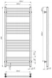 Полотенцесушитель водяной HEATPRO Mira P18 1200x500 (Черный, Нижнее подключение) ( CH-MI120050018WBA ) - изображение 3
