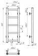 Рушникосушка водяна HEATPRO Dike P5 600x200 (Чорний, Нижнє підключення) ( CH-DI6002005WBA ) - зображення 3