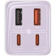 Сетевое зарядное устройство Baseus GaN6 Pro Fast Charger 2C+2U 65W + кабель Type-C to Type-C 100W (20V/5A) 1m (P10162701533-00) Star Purple - изображение 5