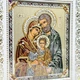 Икона "Святое Семейство" на стекле в белой раме - изображение 3