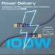 Кабель Promate Lucidline-CC120 USB-C to USB-C 100W Power Delivery 1.2 м Navy (lucidline-cc120.navy) - изображение 2