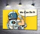 Модульная картина Отважная космонавтка с фразой "We Can Do It!" 132x85 см Модуль №2 (003208) - изображение 1