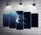 Модульная картина Космический спутник летит вокруг Земли 130x83 см Модуль №4 (003278) - изображение 1