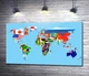 Картина Карта мира с флагами 100x60 см Модуль №1 (005519) - изображение 1