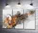 Модульная картина Акварельно-пастельный силуэт гитары и рук музыканта 60x40 см Модуль №2 (003409) - изображение 1