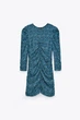 Сукня Zara XS бірюзові квіти 9006162330 - зображення 3