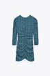 Сукня Zara XS бірюзові квіти 9006162330 - зображення 4
