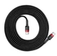 Кабель Baseus Type-C – Type-C PD 60W 2м Cafule Black/Red (CATKLF-H91) - зображення 2