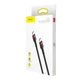 Кабель Baseus Type-C – Type-C PD 60W 2м Cafule Black/Red (CATKLF-H91) - зображення 3