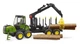 Машинка Bruder Харвестер John Deere 1210E со стволами деревьев и краном 1:16, 02133 - изображение 2