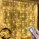 Светодиодная гирлянда штора LED Light 3х2 метра от USB + пульт Теплый SF-19 - изображение 3