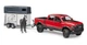 Игровой набор Bruder Пикап RAM 2500 Power Wagon с прицепом для перевозки лошадей и лошадкой 1:16, 02501 - изображение 2