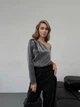 Жіночий шовковий боді на одне плече Uaclothes 42-44 Сірий (like30321-105291349) - изображение 3
