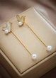 Женские серьги Heart and Pearl (1564-01) Золотой - No Brand - изображение 1