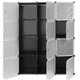 Складна пластикова шафа Storage Cube Cabinet МР 312-62А Чорний - зображення 6