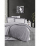 Комплект постільної білизни Satin Cotton First Choice - First Choice - S-521 LOVE - Євро - Сірий - зображення 1