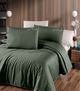 Комплект постельного белья Deluxe Satin Dark Series First Choice - First Choice - DLX-606 Timeless Dark Green - Евро - Темно-зеленый - изображение 1