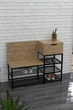 Полиця для взуття в стилі лофт EcoLoft DSP-1024-Д (Дуб Аппалачі) - зображення 3