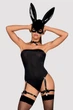 Еротичний ігровий костюм зайчика Obsessive Bunny costume Чорний L/XL (SO7702) - зображення 1