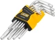 Набор Г-образных ключей TORX с отверстием JCB 9 предметов (JCB-5098T) (СТ-00166200) - изображение 1