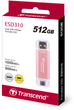SSD диск Transcend ESD310P 512GB USB Type-A/USB Type-C 3D NAND (TS512GESD310P) External - зображення 7