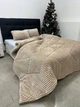 Одеяло холлофайбер Cappone из микрофибры Полоска Беж 200х220 см - изображение 3