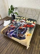Велюровий плед з 3D малюнком, Санта на мотоциклі, 200x230 см. - зображення 2