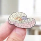 Значок (пин) BROCHE брошь бижутерия Медицина Мозг разноцветный BRGV114652 - изображение 3