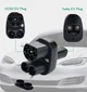 Перехідник зі штекера станції CCS2 Type2 до машини Tesla США, порт NACS AC 250 кВт + DC 7 кВт (2 в 1) - зображення 2