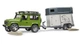 Игровой набор Bruder Джип Land Rover Defender с прицепом для перевозки лошадей и фигуркой лошадки 1:16, 02592 - изображение 4